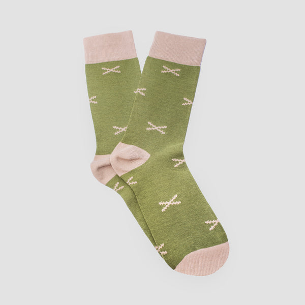 Calcetines Blas - Verde & Beige