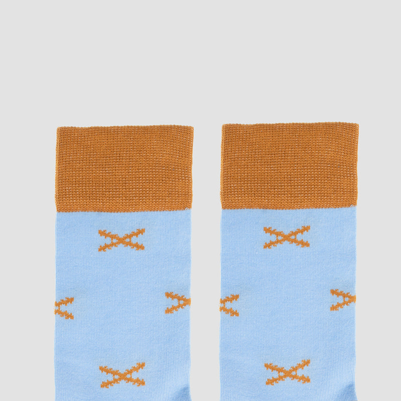 Calcetines Blas - Azul & Cuero