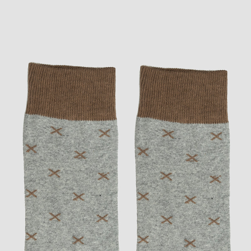 Calcetines Blas - Gris & Cuero
