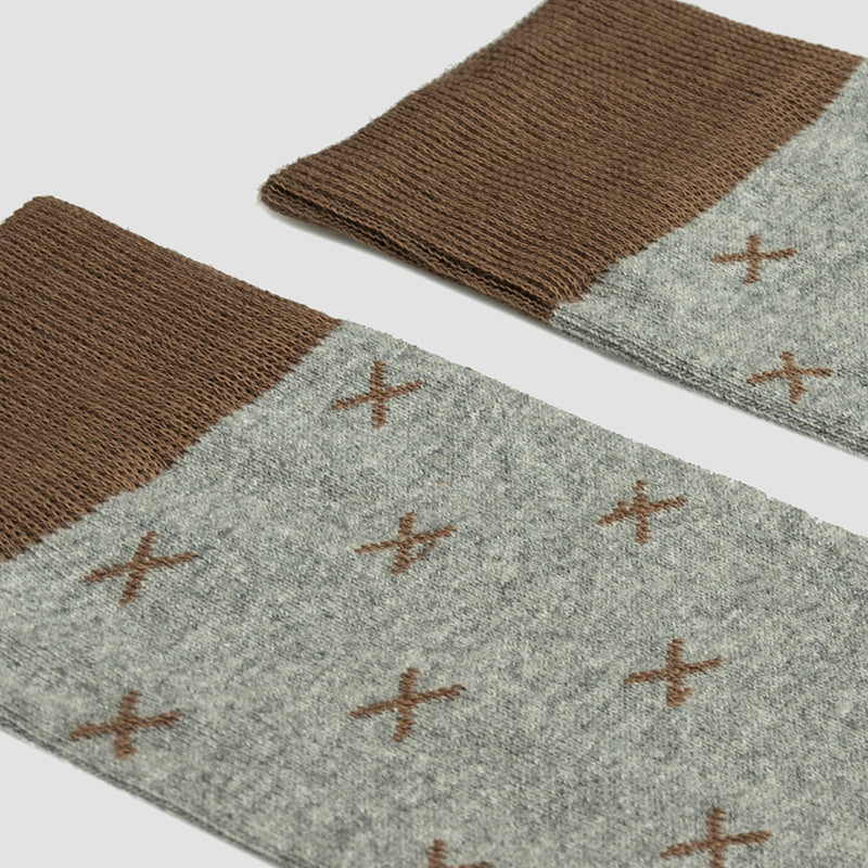 Calcetines Blas - Gris & Cuero