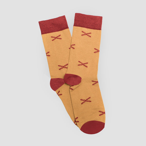 Calcetines Blas - Dorado & Burdeos