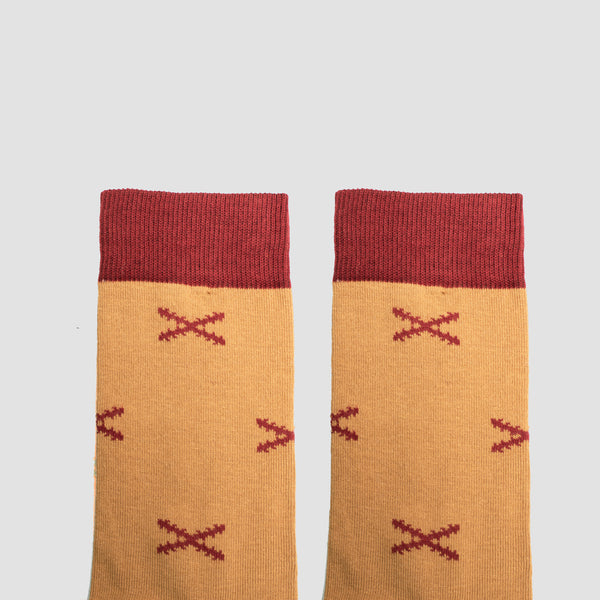 Calcetines Blas - Dorado & Burdeos